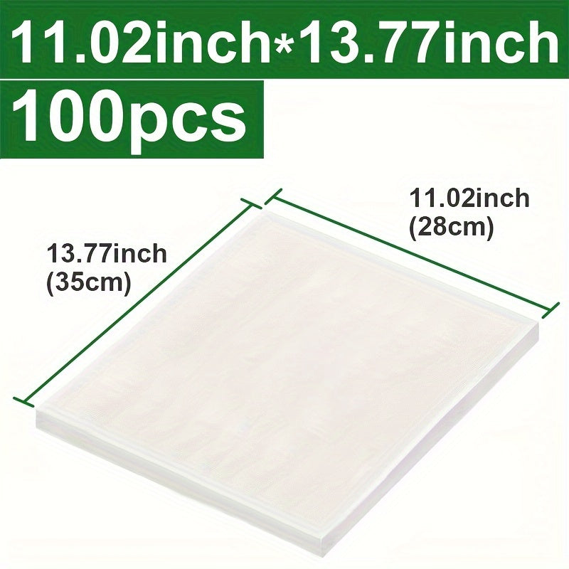 100 BPA-free Vacuum Sealer Bags for Kitchen Food Storage. Includes Vacuum Packaging Rolls for Foodsaver, Industrial Packaging bags in various sizes ranging from 3.93 to 15.74 inches. Essential Kitchen Supplies.