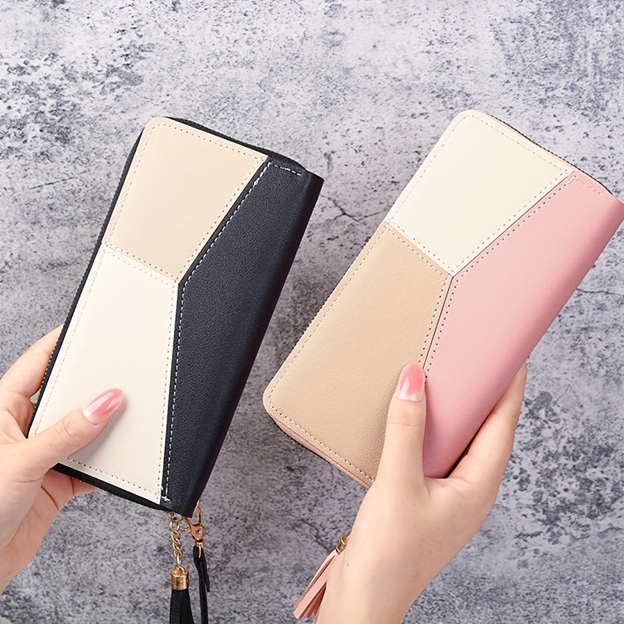 Korean Style Women's Fashion Long Wallet with Large Capacity and Phone Pocket