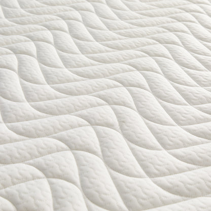 Mattress pad, 6-8cm thick, high elastic, breathable, non-slip, foldable, spot-clean, 100% polyester, woven fabric, 200-250gsm. Pillow not included.