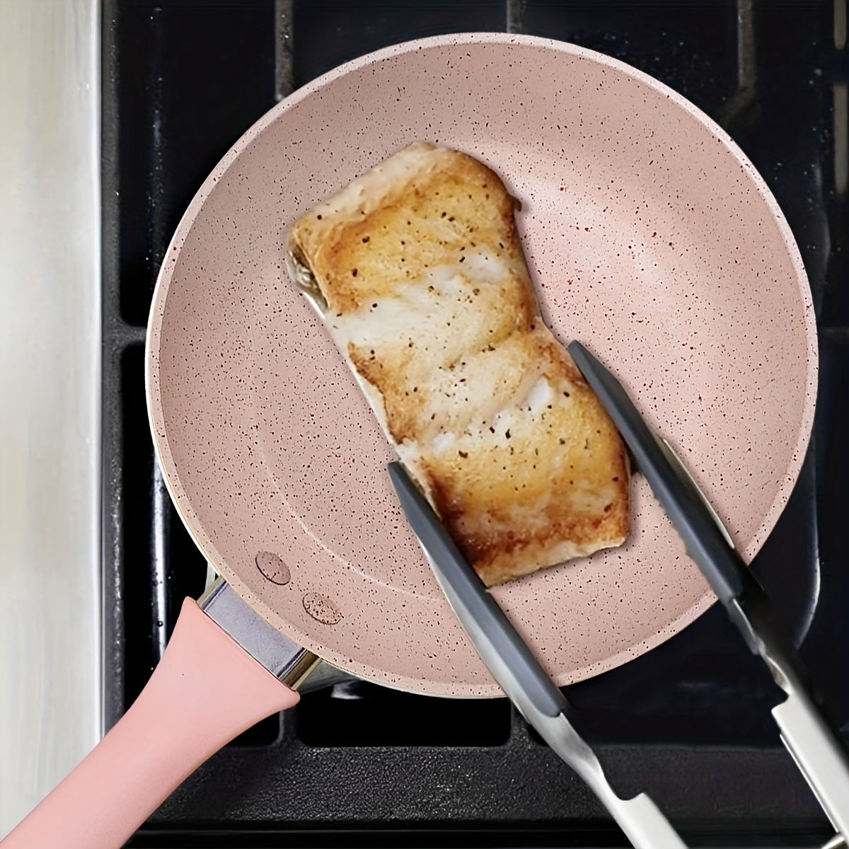 Pink Non-Stick Mini Frying Pan with Maifan Stone Coating, 16.0cm - Thickened Aluminum Skillet, Dishwasher Safe for Eggs & Steak - Ideal for Gas & Induction Stoves