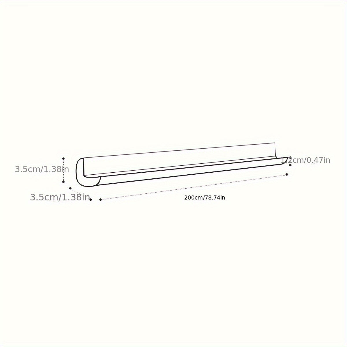 L-shaped anti-collision strip measuring 2 meters with adhesive backing, designed to protect table corners, prevent collisions, and maintain safety. Also suitable for use as a soft bed corner sticker or youngsters' right angle protection cover.