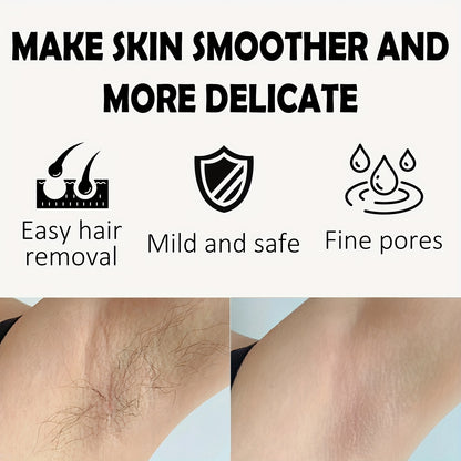 5.291 Oz Men's Hair Removal Cream, Gentle, Painless, Plant Extracts, Suitable for All Skin Types, for Lips, Underarms, Private Parts, Chest, Legs, Arms, Etc.