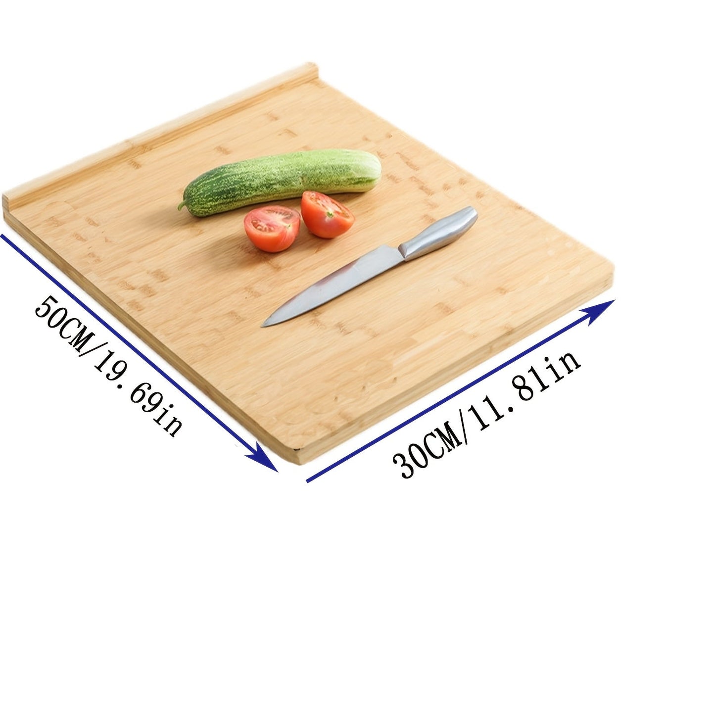 This double-sided, durable, and easy-to-clean large bamboo cutting board is ideal for kitchen prep, restaurants, and outdoor use.