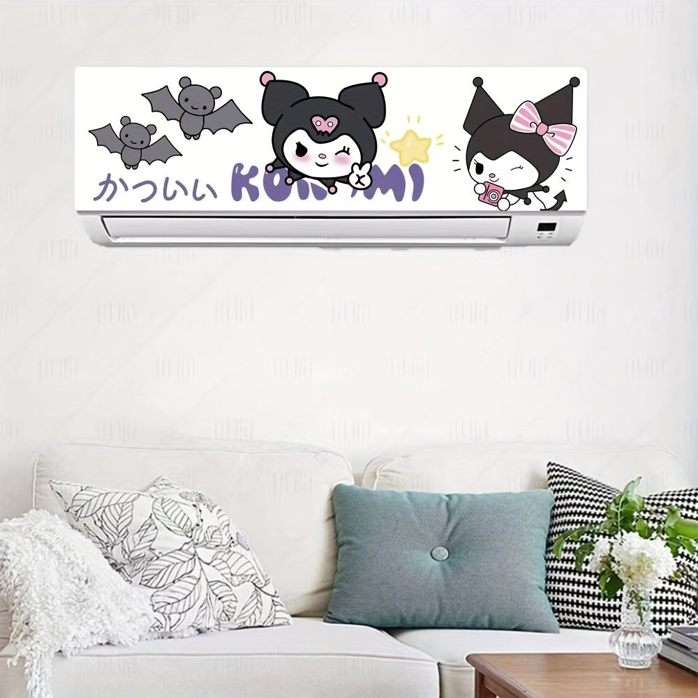 Enhance your air conditioner with a cute cartoon-themed decal sticker made of PVC material. This decorative adhesive accessory requires no electricity and adds a fun touch to your AC unit.