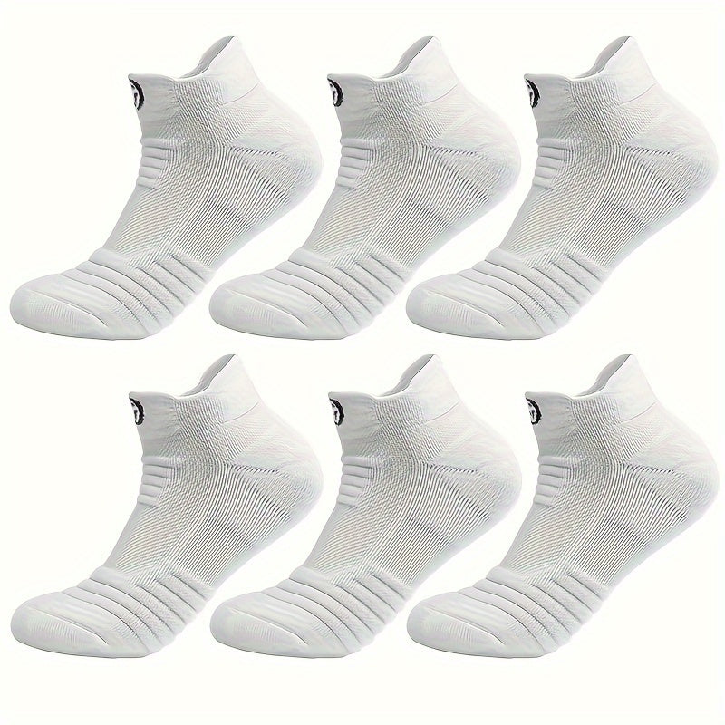 Soft, breathable athletic socks for men. Geometric pattern, 90% polyester 10% spandex. Hand wash only.