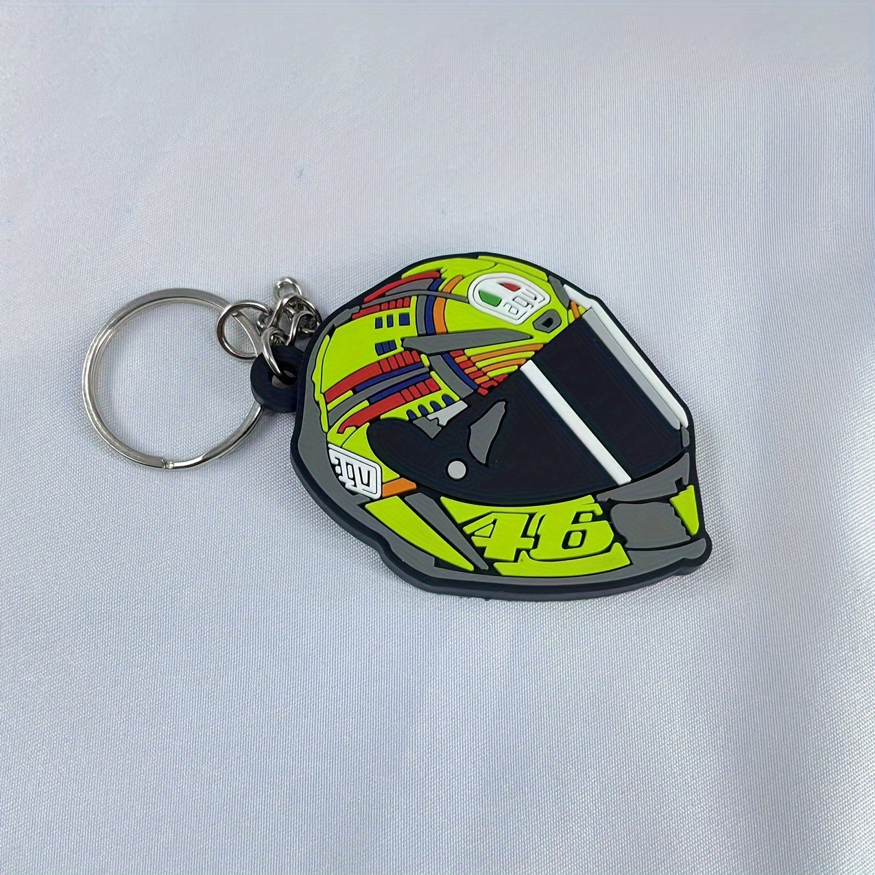 Perfect Gift for Men: Durable Rubber & PVC Sporty Motorcycle Racer Keychain - Ideal for Christmas, Halloween, Birthdays, and Anniversaries