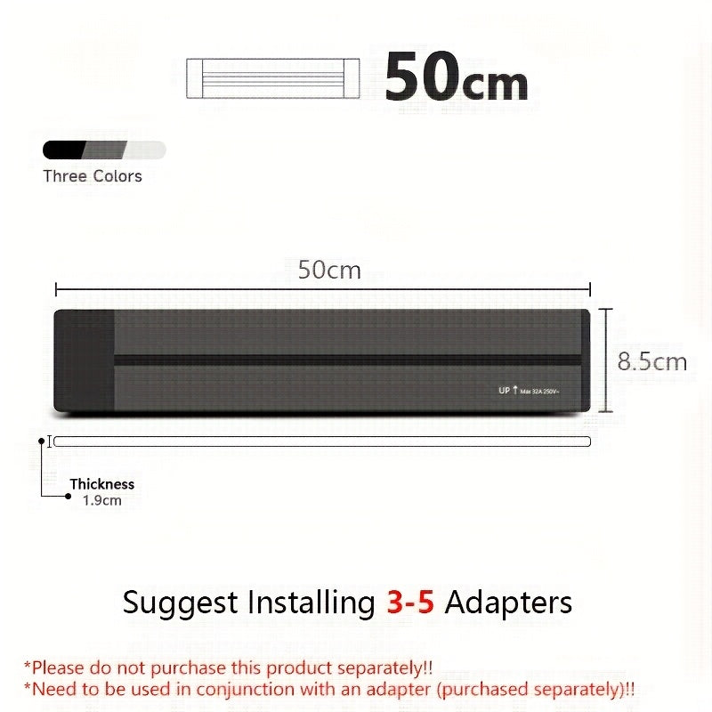 Rotating rail power socket with EU European standard and USB Type C module for wall surface mount. Modern design with 220-240V output and no battery required. Retrofittable for 86 type