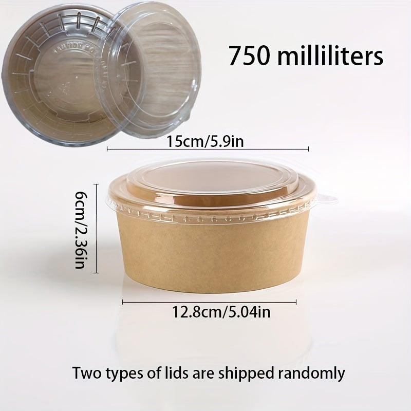 Get a 30-Pack of Rust Resistant Paper Bowls with Lids! These disposable food containers are perfect for soup, pasta, salad, and take-out. Use them for kitchen storage or bring them to your next picnic or party. These versatile paper food bowls are great