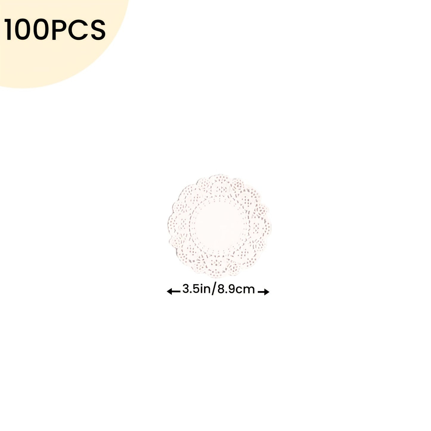 100 Elegant White Lace Paper Doilies in Various Sizes - Suitable for Food Use, Single-Use Table Mats for Desserts, Coffee, and Cakes - Perfect for Special Occasions like Weddings, Birthdays, and Graduations - Sturdy and Ornamental with Delicate Lace