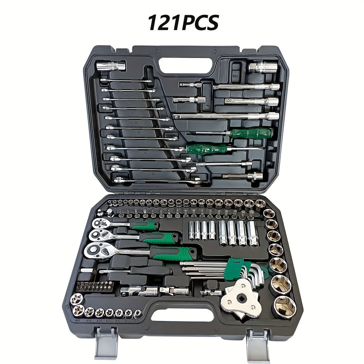 46/121/150/216pcs Steel Tool Set for Home, Garage, Car, Motorcycle, Bicycle. Uncharged, battery not included. Comes in 4 combinations, ideal gift for father.