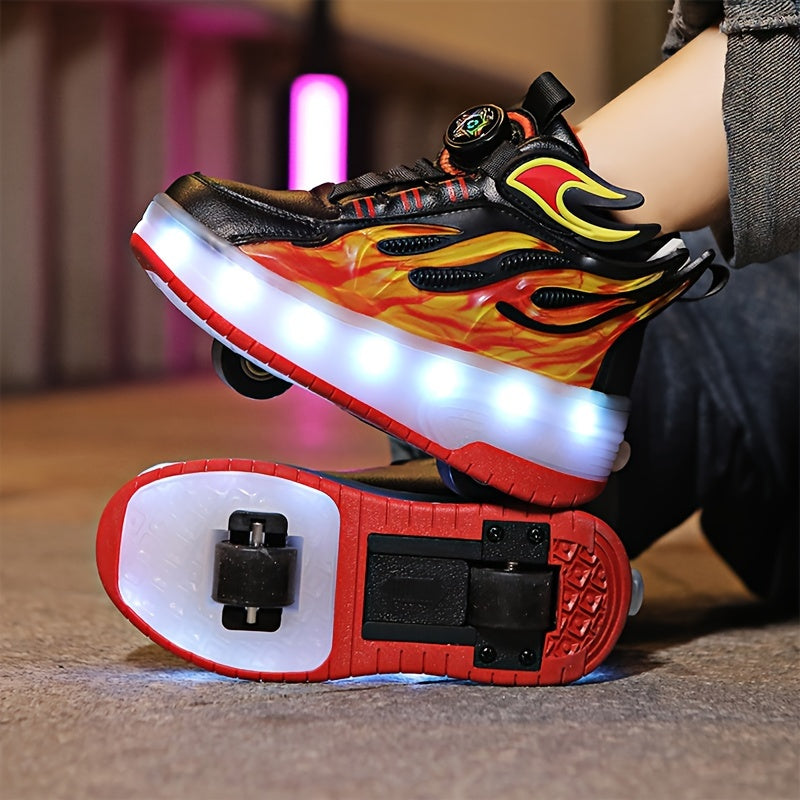 Trendy low-top glowing skate shoes are lightweight and versatile, perfect for both boys and girls in any season. They are durable, slip-resistant, and suitable for indoor and outdoor use.