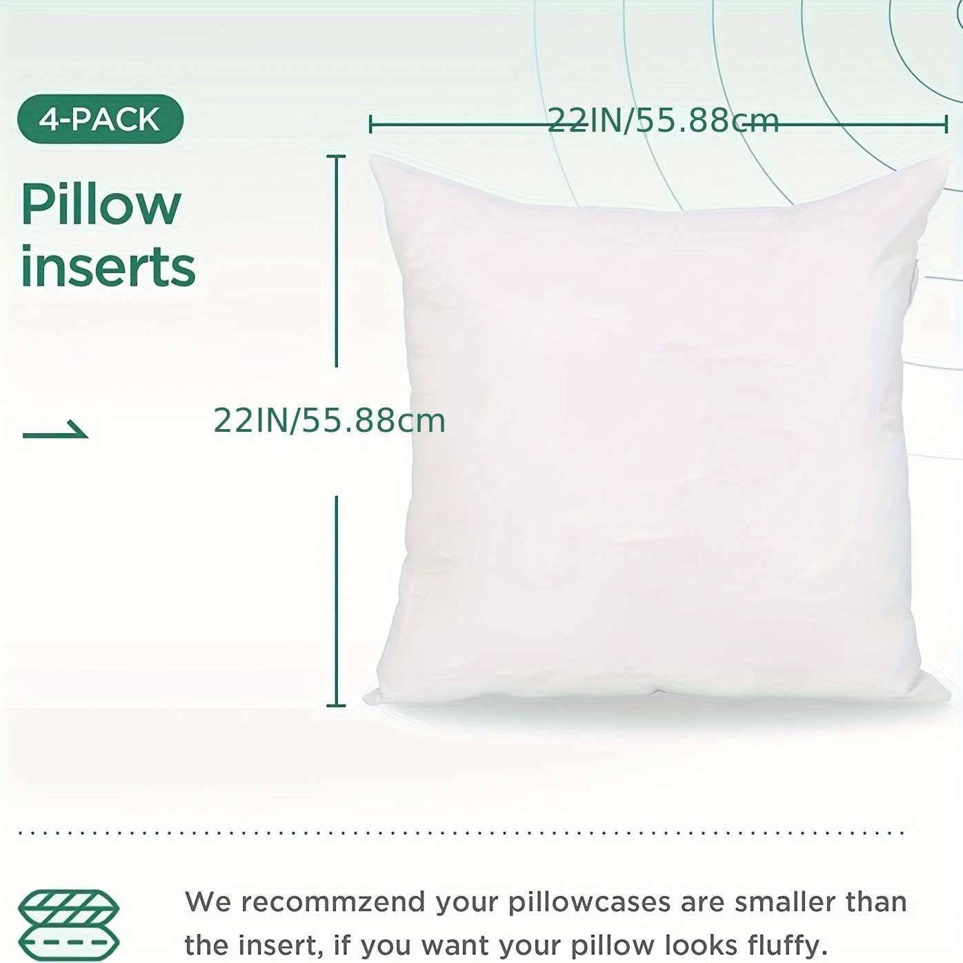 4-pack of classic style pillow inserts with washable polyester covers, perfect for sofa, living room, or bedroom decor. Features soft, fluffy cushions with a space theme design, suitable for adults year-round. Filled with woven polyester fibers.