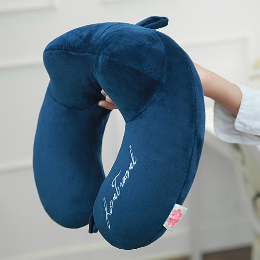 Neck pillow for adults designed for napping, sleep, and car use, featuring a U-shaped headrest for added comfort - perfect for students too.