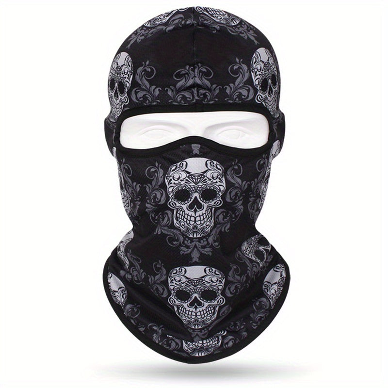 Full Face 3D Anime Skull Balaclava Ski Mask for Hip Hop Style, Suitable for both Men and Women, Perfect for Cycling, Motorcycle Riding, Skiing and Outdoor Sports