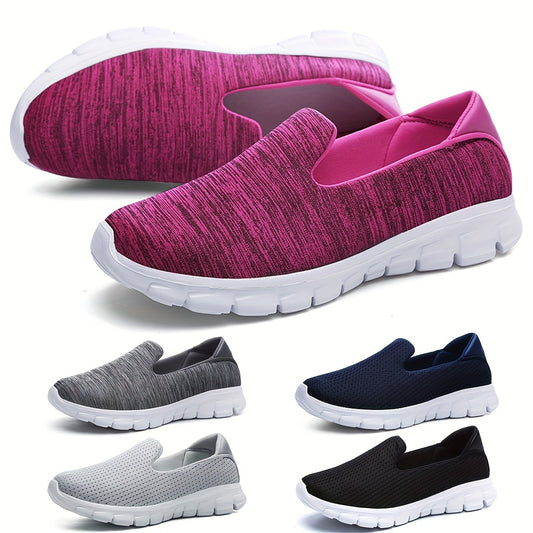 Lightweight, breathable slip-on sneakers for stylish and comfortable walks or runs.