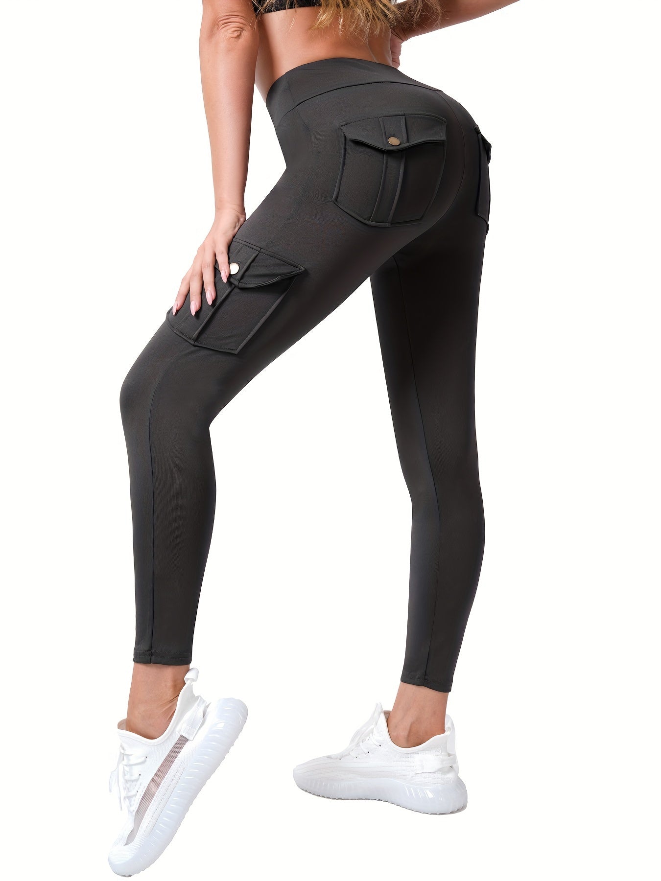 High waist leggings with 4 pockets are versatile and stylish, perfect for both everyday wear and working out.