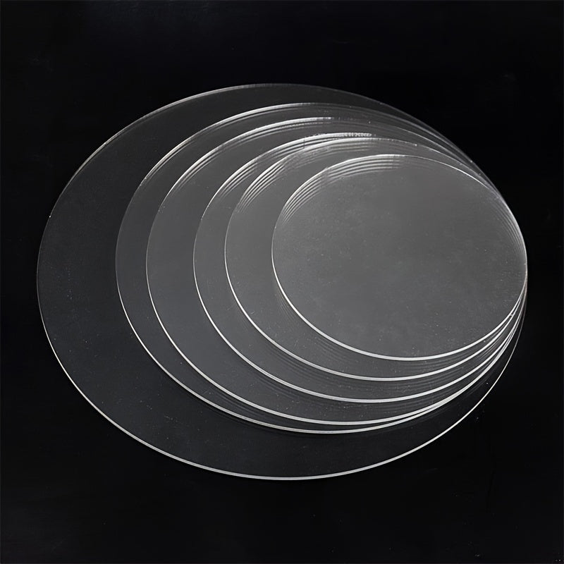 Acrylic Cake Boards Set of 3 - Round Discs for Decorating and Baking, Ideal for Birthdays and Holidays