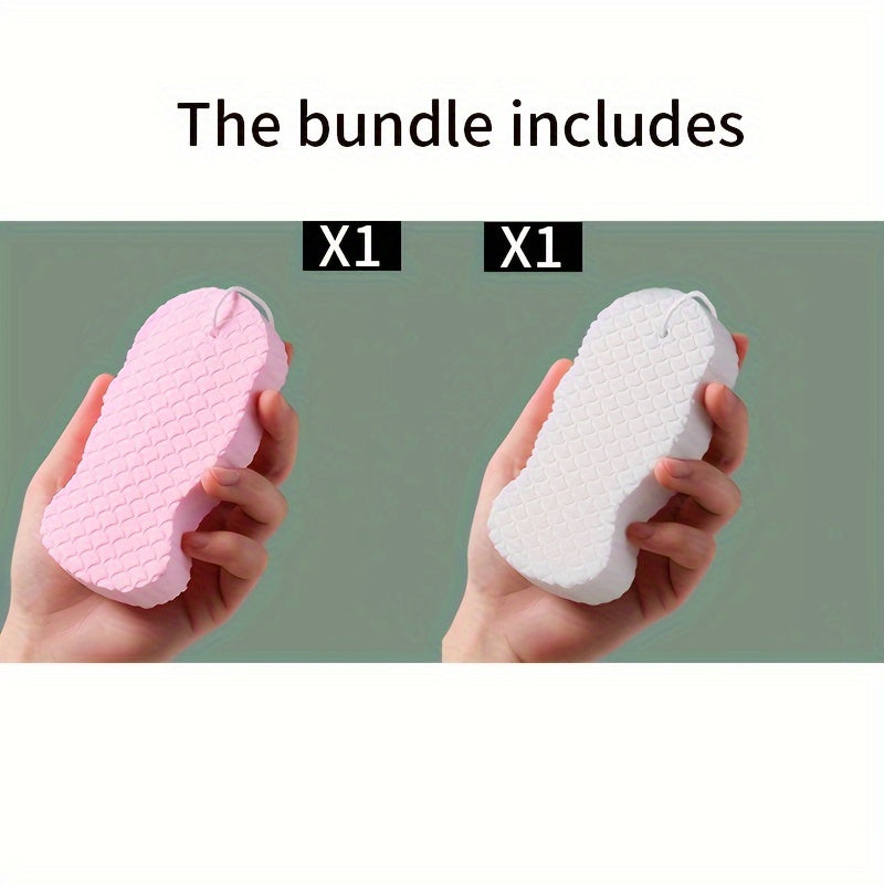 Set of 2 Soft PVC Bath Scrubbers - BPA-Free, Kid-Friendly, Perfect for On-the-Go, School, Inside, and Bathtubs