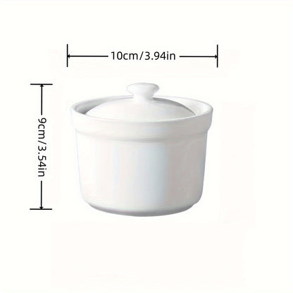 Ceramic stew pot with lid: microwave & outdoor safe, rust-resistant for home kitchens, catering, restaurants