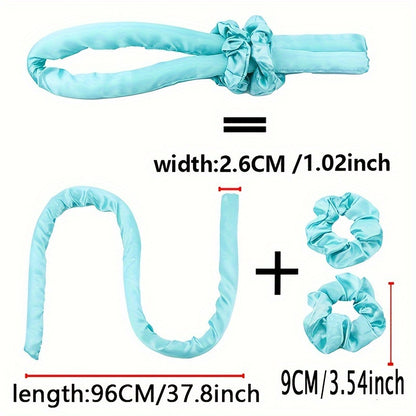 Безнагревная бигуди-ободок для естественных мягких волн с использованием шелковой ленты для завивки волос с резинкой, инструмент для самостоятельного укладывания на ночь.