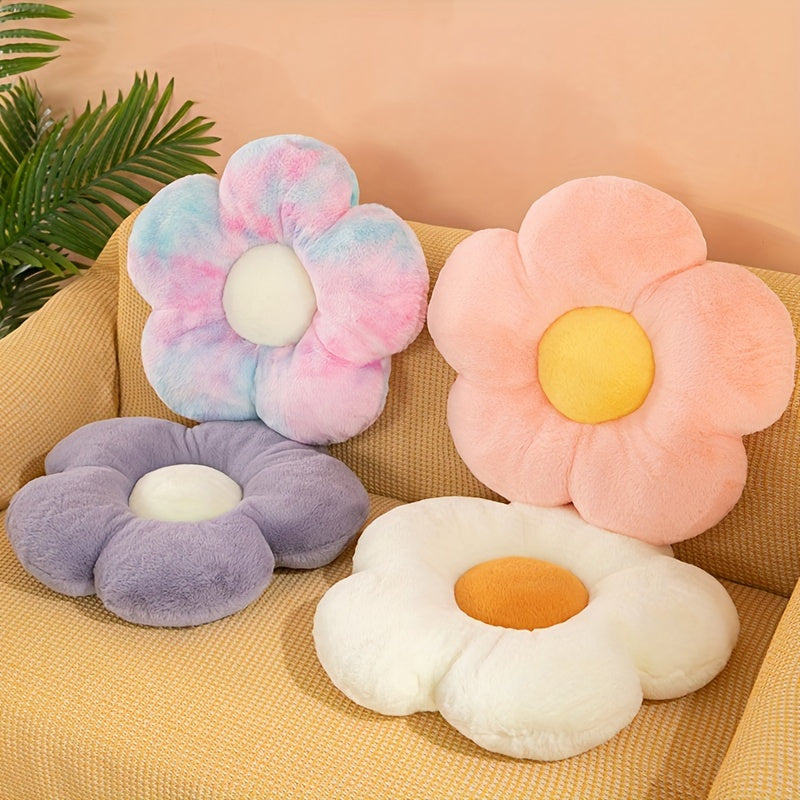 1 flower-shaped pillow for cute and comfy room decor, sofas, beds, cars, and lounging.