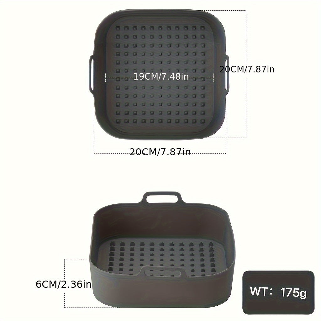 Silicone havo fritöre pishirish plastinkasi: Havo fritöre va pishirish uchun issiqqa chidamli, oziq-ovqat xavfsiz dizayn - Sog'lom pishirish uchun yopishmaydigan pishirish aksessuar