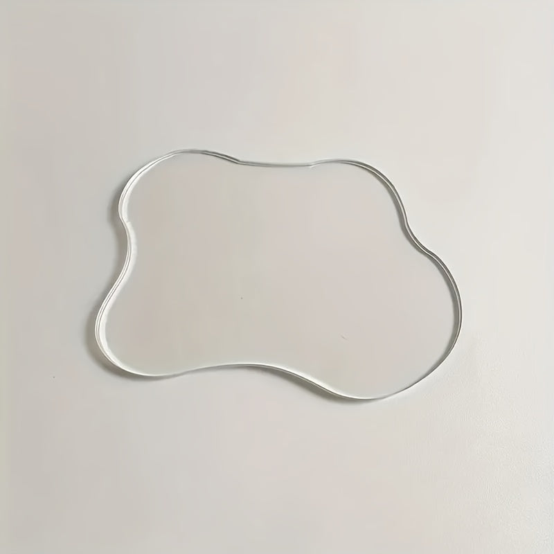 Cloud-shaped acrylic coaster with metallic finish; doubles as jewelry display and cup mat for various holidays.