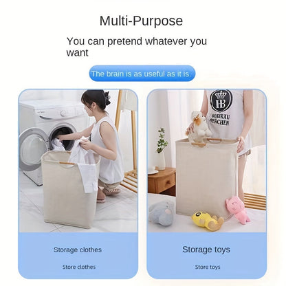 Large Capacity Laundry Basket for Household, Foldable and Waterproof with Moisture-Proof Design, Ideal for Storing Clothes, Toys, and More