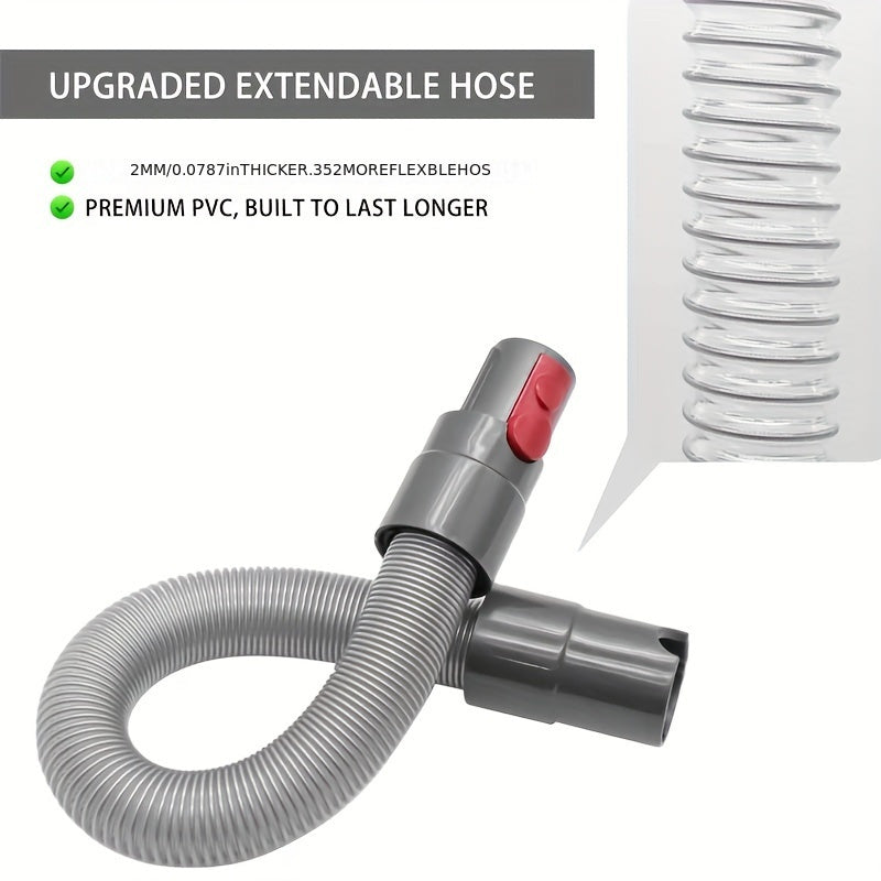 1 pack of flexible extension hoses suitable for use with Dyson V15, V12, V11, V10, V8, and V7 vacuum cleaners.