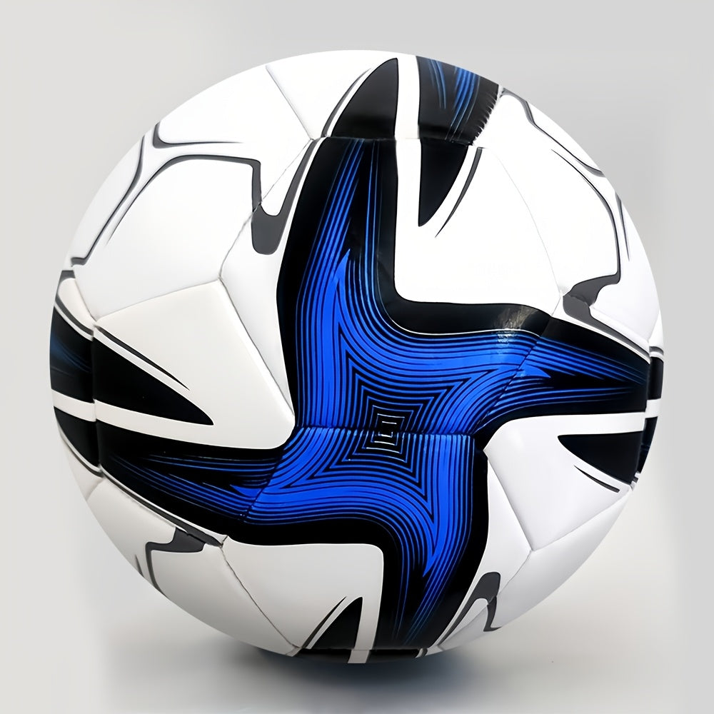 1pc Vortex Pattern Soccer Ball, Size 5, Durable PVC Material, Ideal for Outdoor Training and Matches, All-Season Play, No Electricity or Inflator Required.