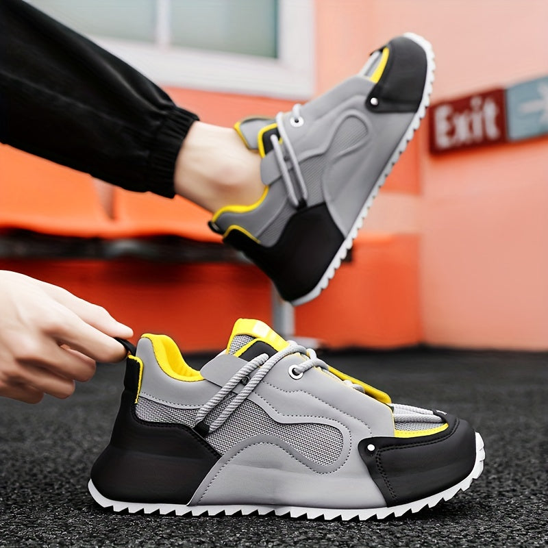 Men's Zhenyu Fashion Sneakers - Versatile casual running shoes with non-slip durable design, breathable lining, and comfort insole. Ideal for all seasons, hiking, daily wear, and camping.