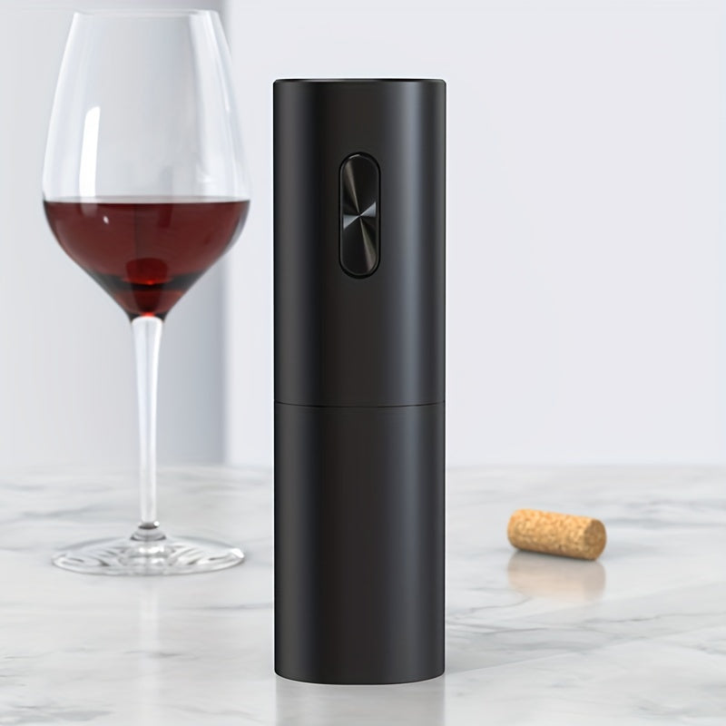 Cheer Moda Electric Wine Opener - sleek black corkscrew with spiral drill, vacuum pump & pourer - 5.33cm x 19.05cm - battery operated (AAA) - perfect for home bar enthusiasts.