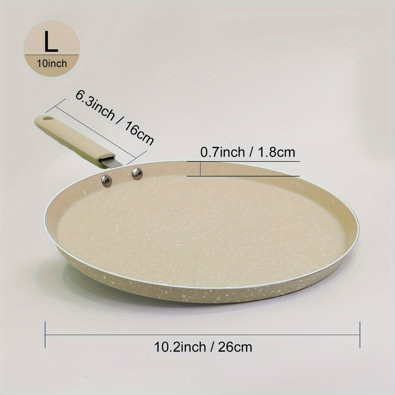 Non-stick Kitchen Frying Pan with Flat Bottom for Eggs and Pancakes