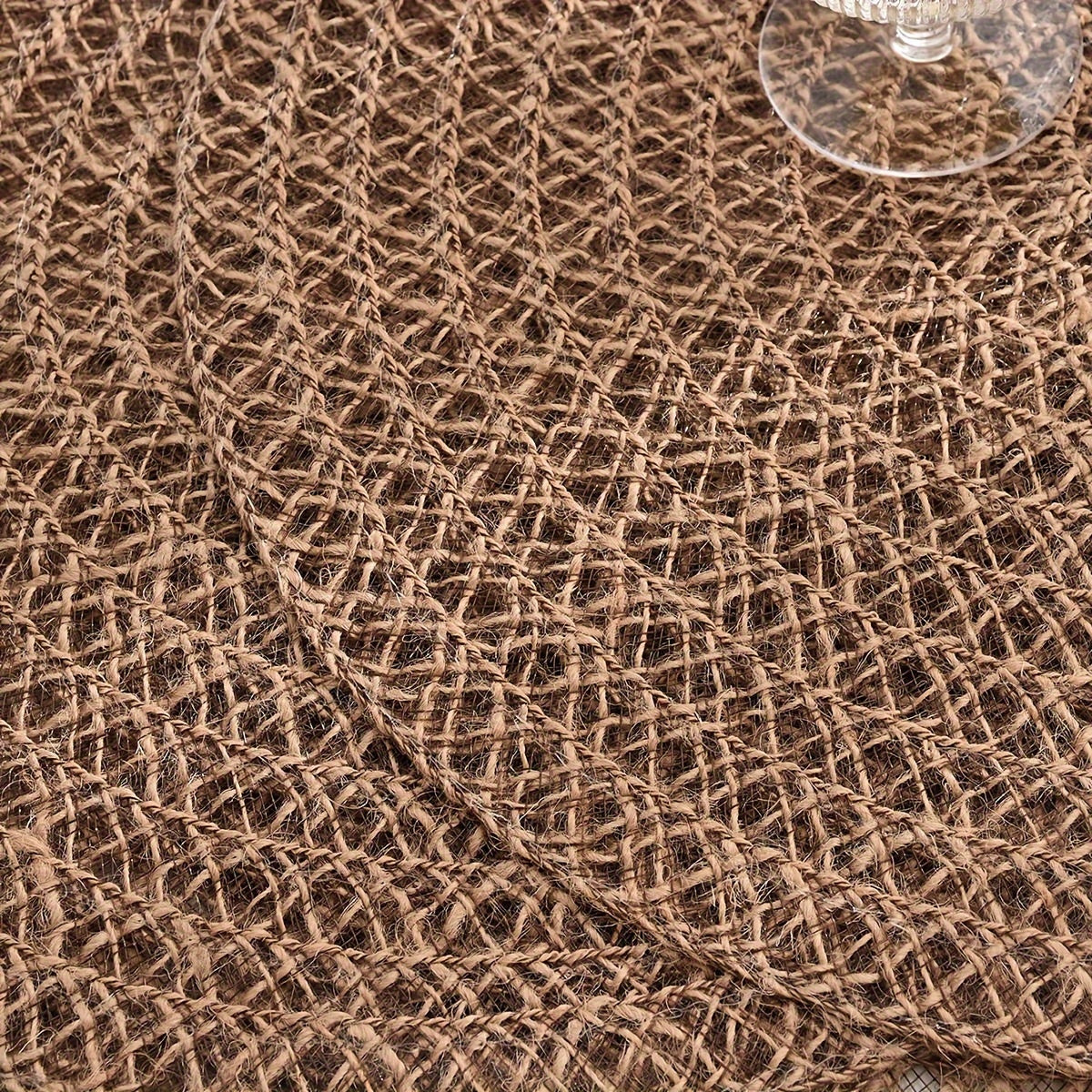 4-piece set of non-slip woven coasters, ideal for dining tables, parties, restaurants, and farmhouse gatherings.