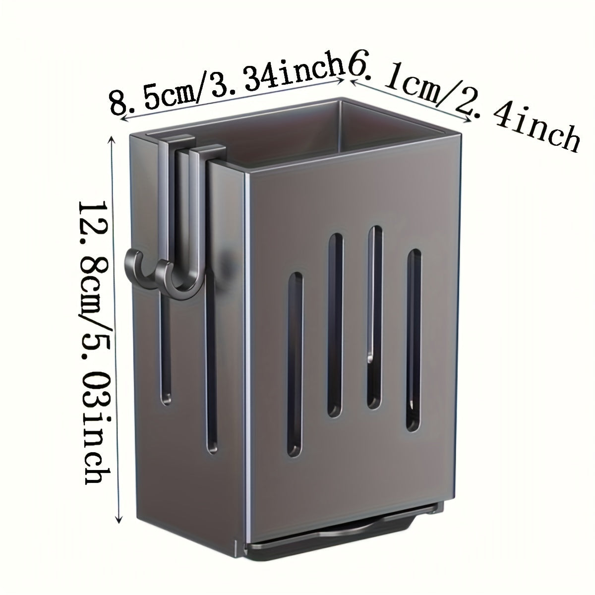 Kitchen Storage Solution: Multifunctional Utensil Holder for Draining and Organizing - Can Be Wall Mounted or Freestanding - Lightweight Plastic Cage for Cutlery and Flatware - Includes Drainage for Chopsticks - Perfect Kitchen Organizer