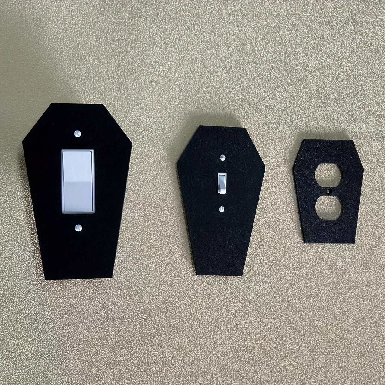 Gothic tombstone wall light with classic black design for easy installation in homes and offices.