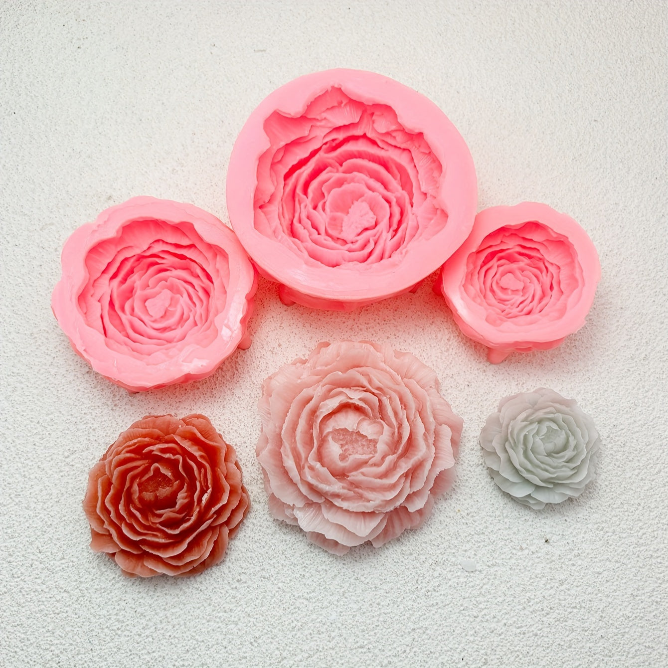 One Peony Flower Silicone Mold for DIY crafts - 1pc