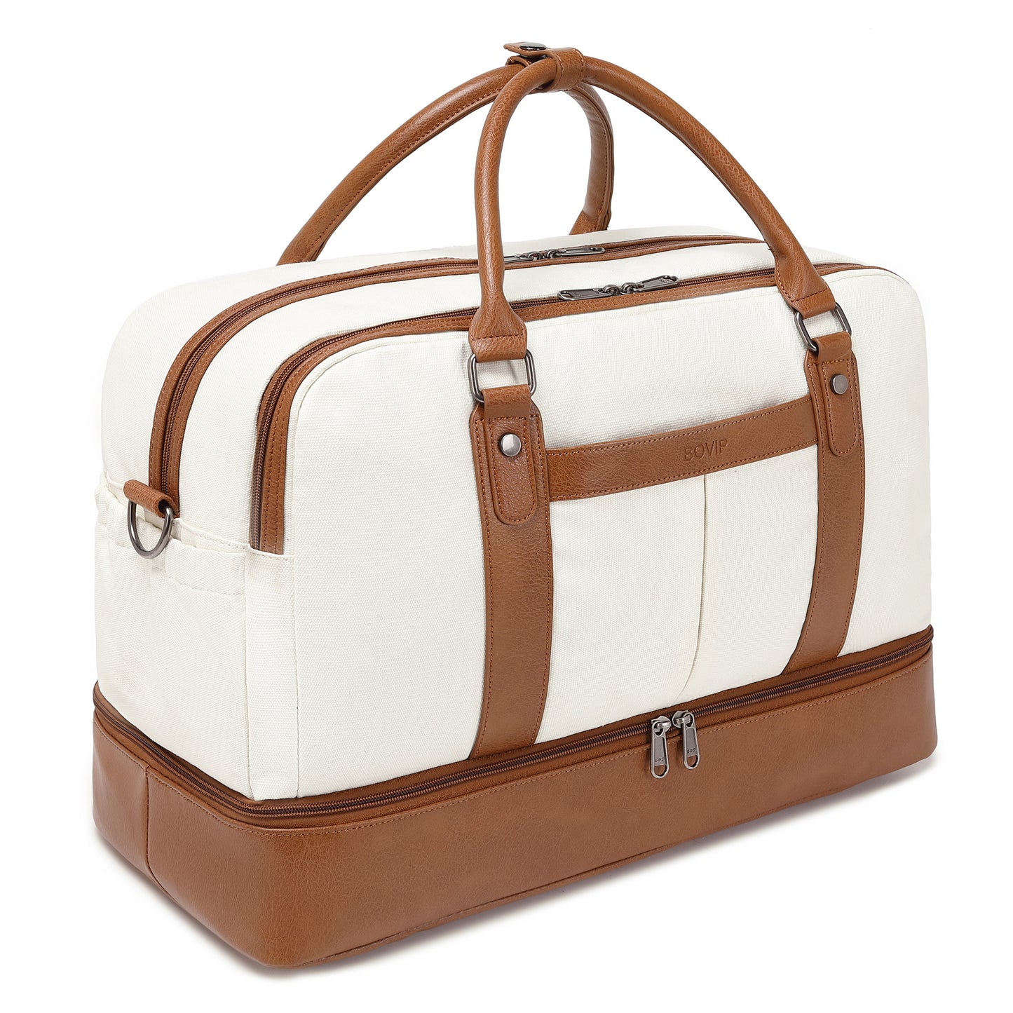 Sleek, spacious travel bag with detachable strap for daily use.