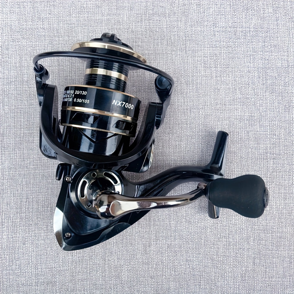 1pc metal spinning fishing reel with 14 ball bearings, for long casting and freshwater fishing.