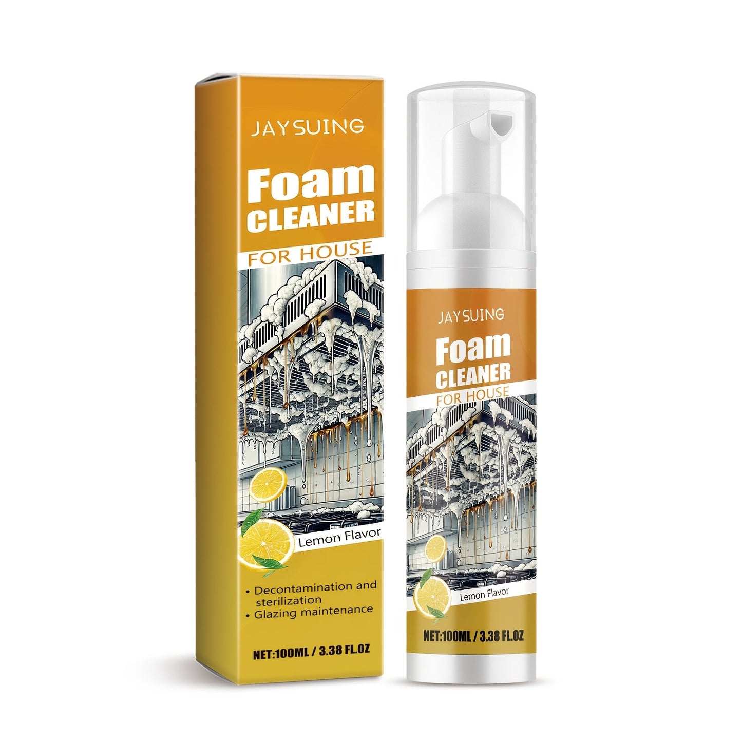 Restore your surfaces with a bottle of JAYSUING Multi-Purpose Foam Cleaner. This deep cleaning stain remover is perfect for kitchens, bathrooms, and furniture. The liquid formula leaves no residue and is safe for metal surfaces. Made with sodium