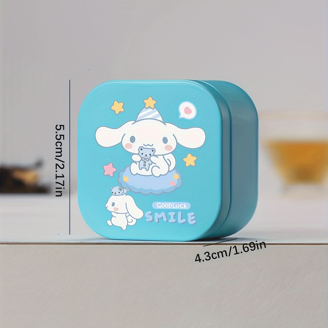 Sanrio Hello Kitty & Friends Square Metal Storage Box, Vibrant Multi-Color, Non-Waterproof Desk Organizer for Jewelry, Beads, Candy, Featuring Hello Kitty, My Melody, Kuromi, Cinnamoroll