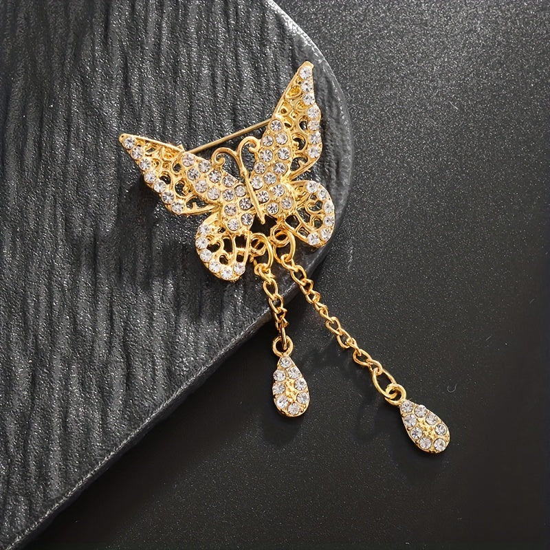 Stylish Butterfly Pendant Brooch for Women's Outerwear Dress - Perfect for Elegant Banquets and Special Occasions