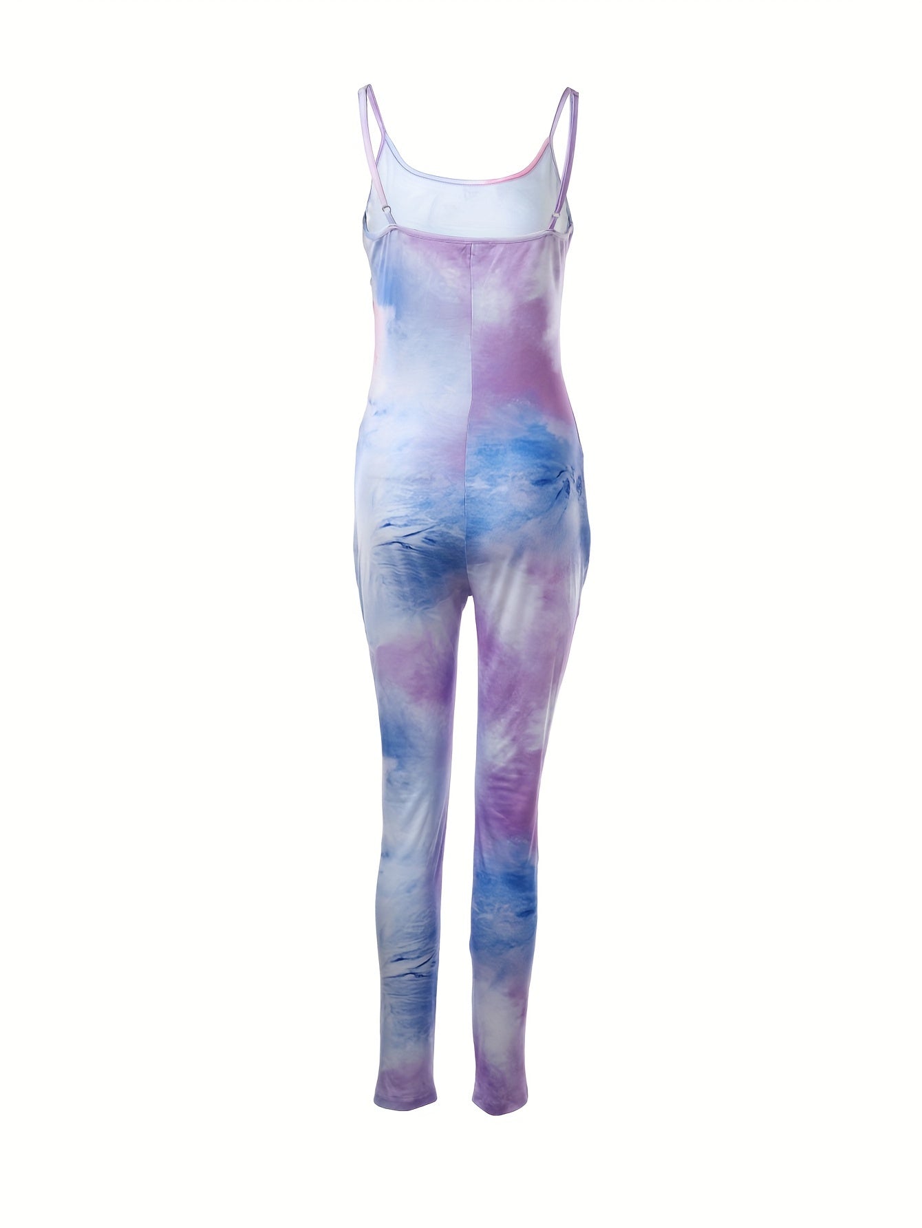 Trendy Tie Dye Stitching Jumpsuit for Women's Loungewear