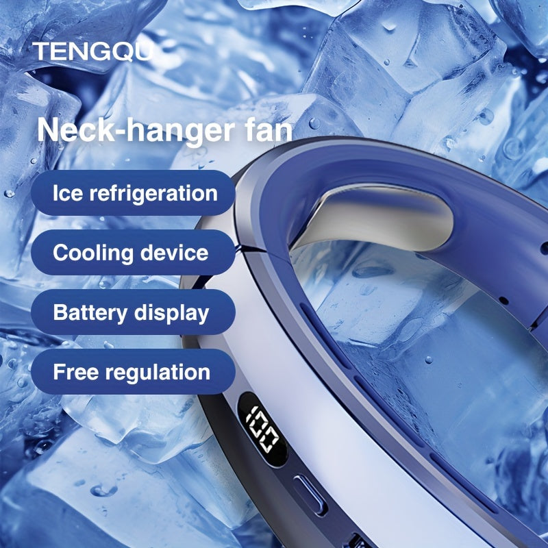 The TENGQU 1pc Portable Neck Fan is a convenient and versatile cooling device. It features adjustable wind speed, USB charging capability, low power consumption, and long battery life. The fan also comes with an LED display, making it easy to monitor