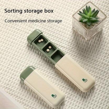 Portable 3-Compartment Travel Pill Organizer for Tablets - Convenient Storage Container for Business Travel.