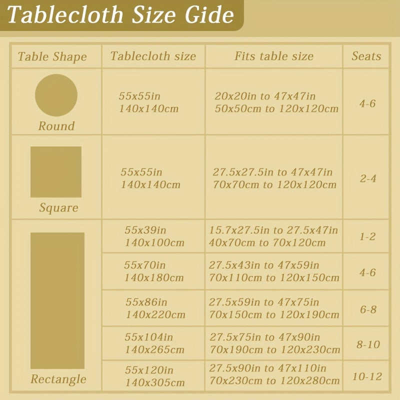 Thick polyester tablecloth in solid color adds elegance to dining and coffee tables with its modern design.