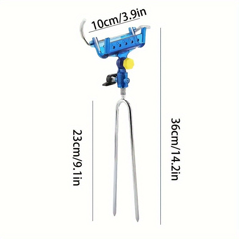 Adjustable, anti-corrosion bank fishing rod holder.