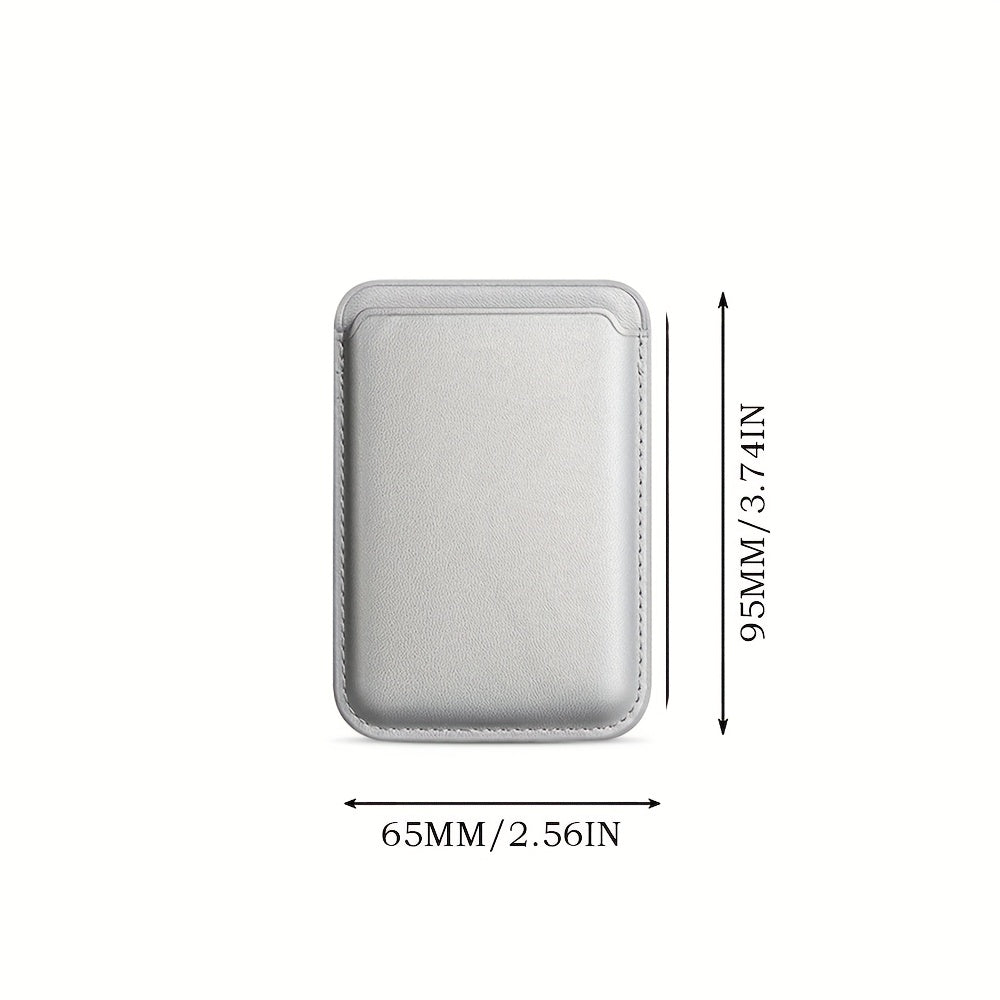 Slim magnetic card holder wallet for iPhone 16/15/14/13/12 Pro Max - no electronic components, battery-free.