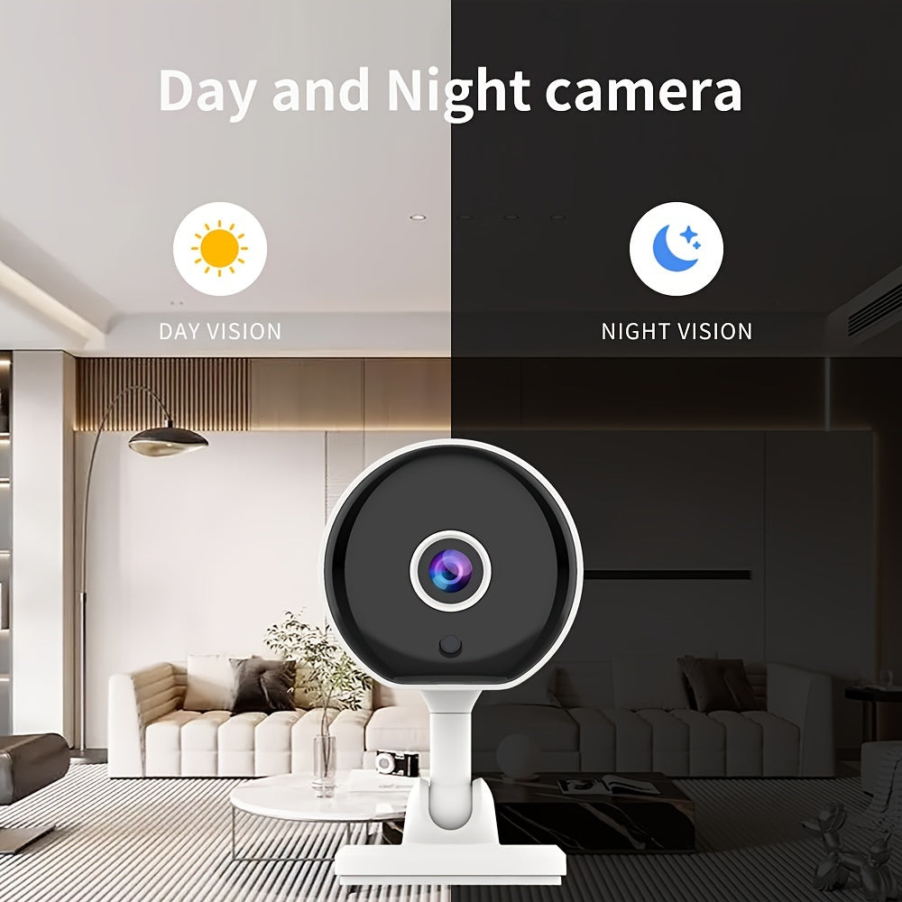 Wireless Smart Home Security Camera with 2.4G WiFi, Remote Viewing, Night Vision, Monitoring capability, No SD Card Required. Ideal for Christmas, Halloween, Thanksgiving presents.