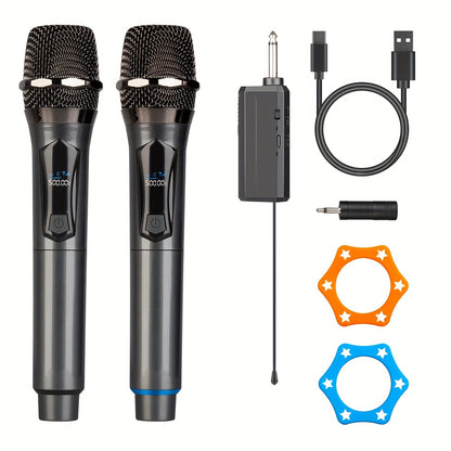 Bomaite Wireless Microphone, Handheld Dynamic System with Rechargeable Receiver for Events